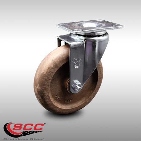 Service Caster 5 Inch SS High Temp Glass Filled Nylon Wheel Swivel Top Plate Caster SCC SCC-SS20S514-GFNSHT